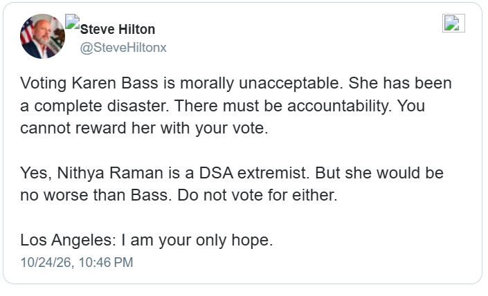 "Morally Unacceptable" To Vote For Bass 1 x hilton bass